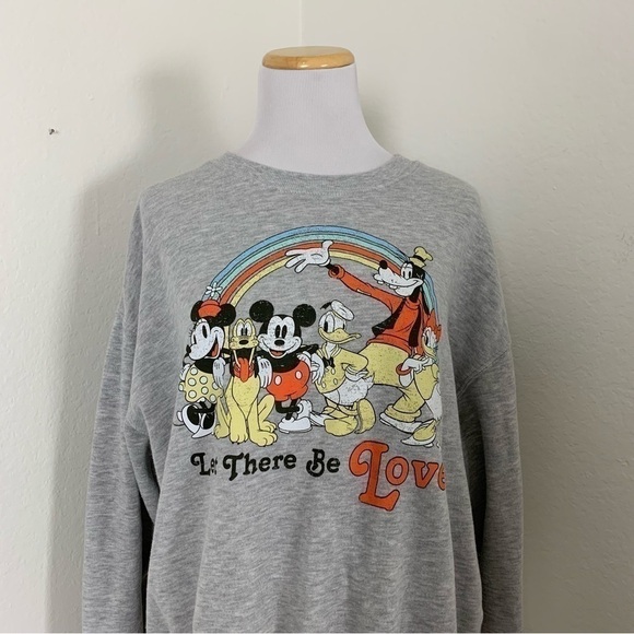 Disney pullover Boyfriend Crew neck sweatshirt Women’s Size XXL Mickey Mouse - Picture 12 of 14
